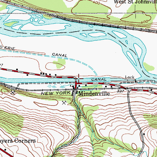 Topographic Map of Barge Canal Bridge, NY
