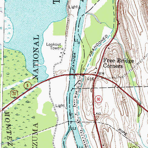 Topographic Map of Cay and Sen Canal Bridge, NY
