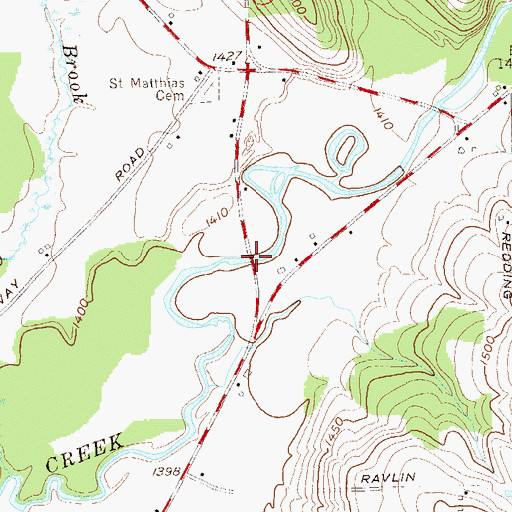 Topographic Map of French Creek Bridge, NY