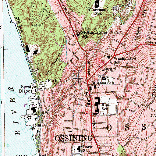 Topographic Map of Kill Brook Bridge, NY