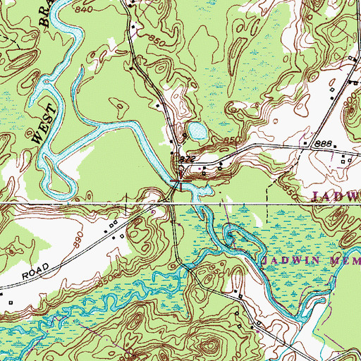 Topographic Map of Marshey Road Bridge, NY