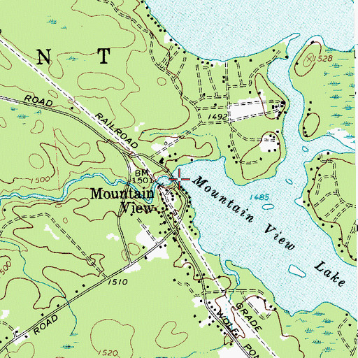 Topographic Map of Mountain View Road Bridge, NY