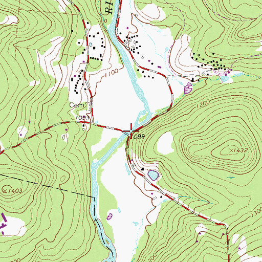 Topographic Map of Neversink River Bridge, NY