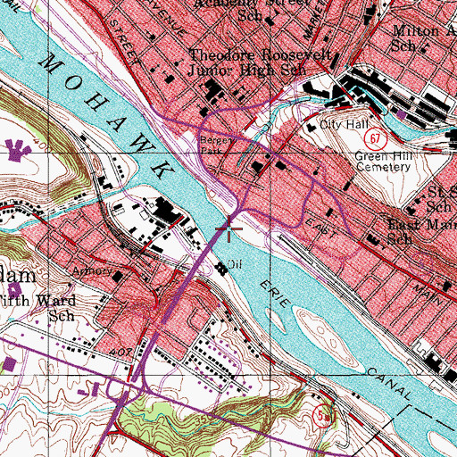 Topographic Map of North Chuctanunda Creek Bridge, NY