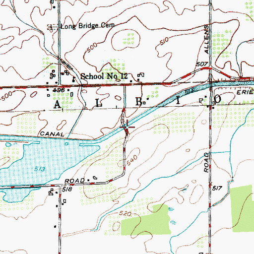 Topographic Map of Presbyterian Road Bridge, NY