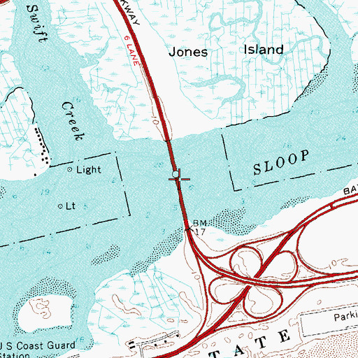 Topographic Map of Sloop Channel Bridge, NY