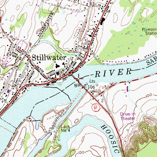 Topographic Map of Stillwater Bridge, NY