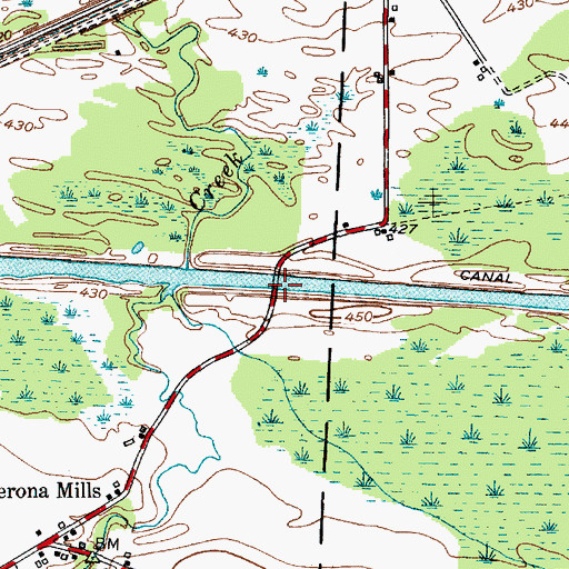 Topographic Map of Stoney Creek Road Bridge, NY