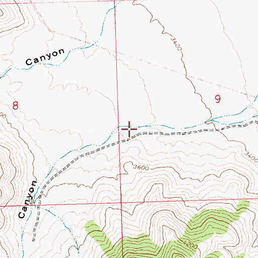 Topographic Map of Cedar Canyon, AZ