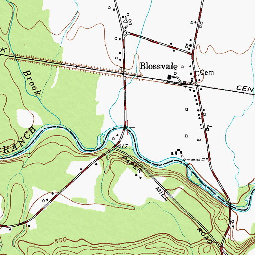 Topographic Map of West Branch Fish Creek Bridge, NY
