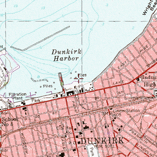 Topographic Map of Chadwick Bay Marina, NY