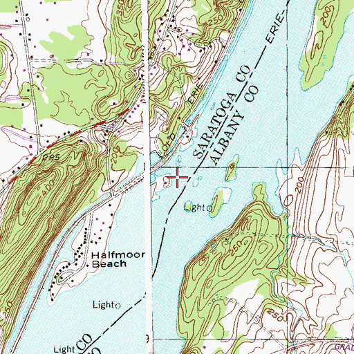 Topographic Map of Crescent Boat Club, NY