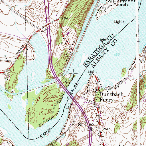 Topographic Map of Diamond Reef Yacht Club, NY