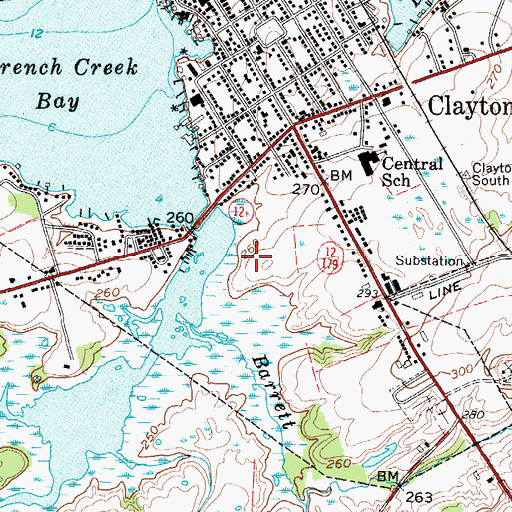 Topographic Map of French Creek Marina, NY