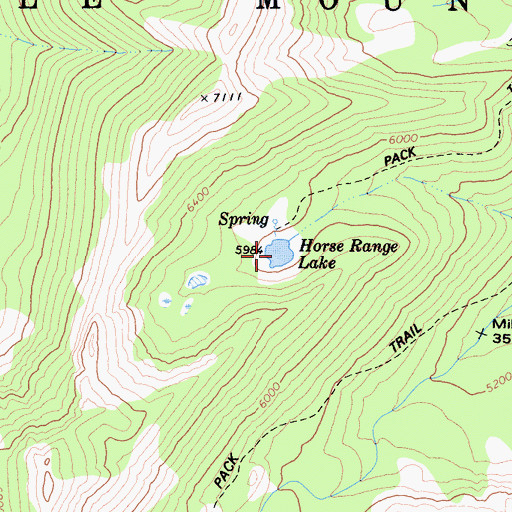 Topographic Map of Horse Range Lake, CA