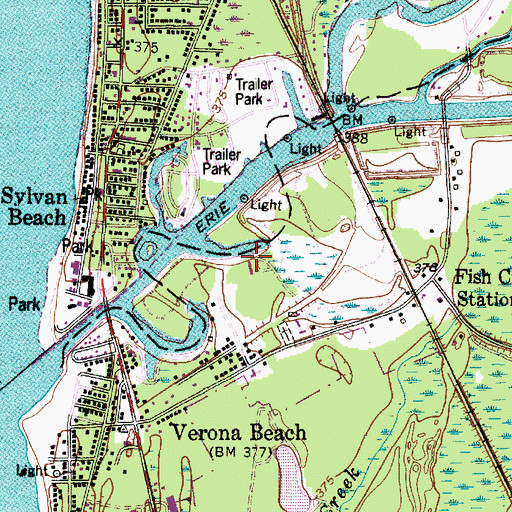 Topographic Map of Holmes Marina, NY
