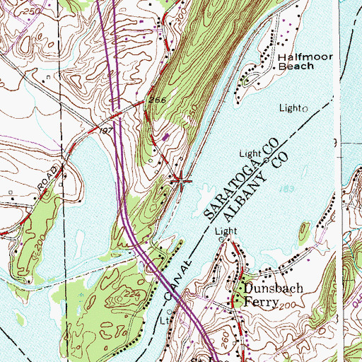 Topographic Map of Klamsteam Marina, NY