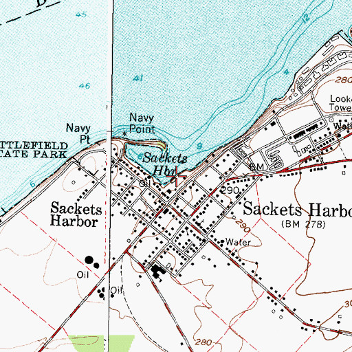 Topographic Map of Liberty Yacht Basin, NY