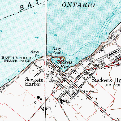 Topographic Map of Navy Point Marine, NY