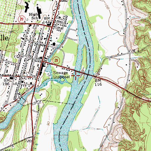 Topographic Map of Schuyler Yacht Basin, NY