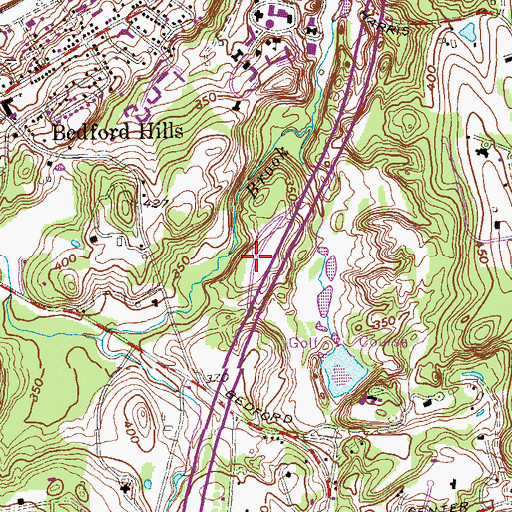 Topographic Map of Bedford Rest Area, NY