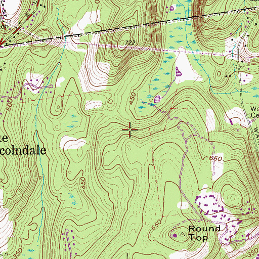 Topographic Map of Somers Pointe Golf Club, NY