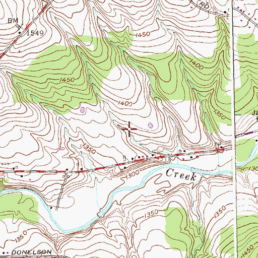 Topographic Map of South Hills Country Club, NY