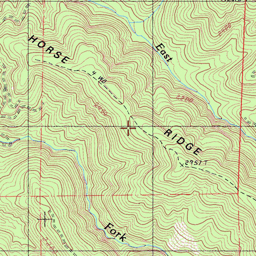 Topographic Map of Horse Ridge, CA
