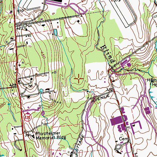 Topographic Map of The Golf Club of Purchase, NY