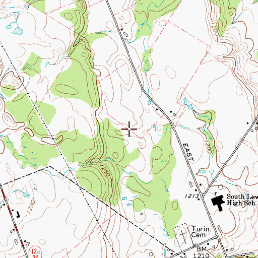 Topographic Map of Turin Highlands Golf Course, NY