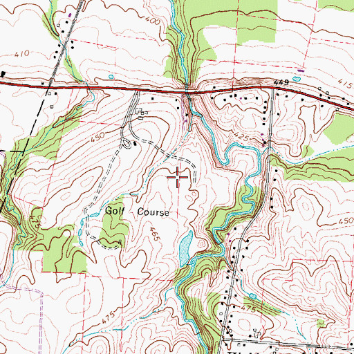 Topographic Map of Twin Hills Golf Course, NY