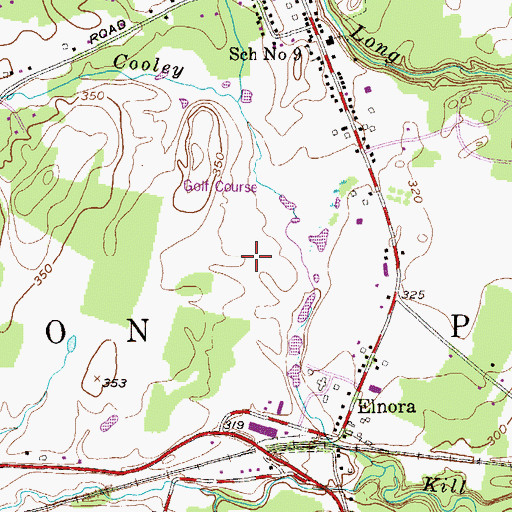 Topographic Map of Van Patten Golf Club, NY