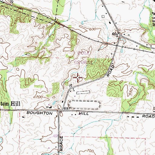 Topographic Map of Victor Hills Country Club, NY