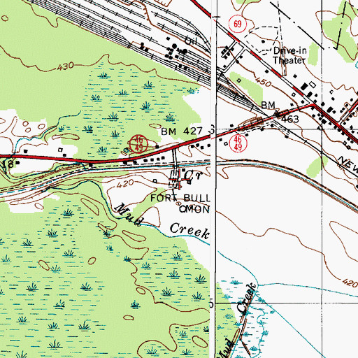Topographic Map of Erie Canal Village, NY