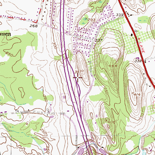 Topographic Map of Schodack Rest Area, NY