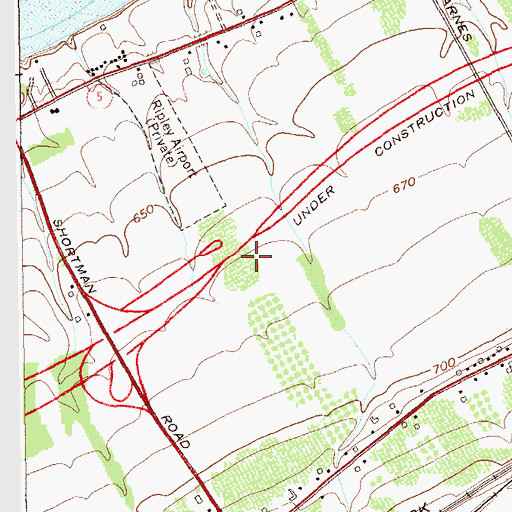 Topographic Map of Endpoint Toll Plaza, NY