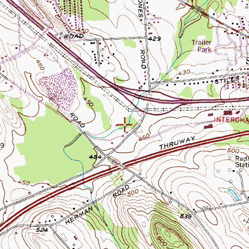 Topographic Map of State Fair Toll Plaza, NY