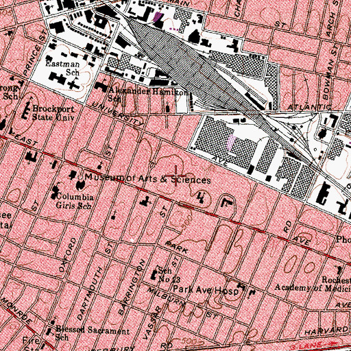 Topographic Map of George Eastman House, NY
