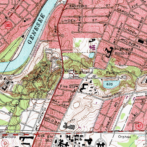 Topographic Map of Warner Castle, NY