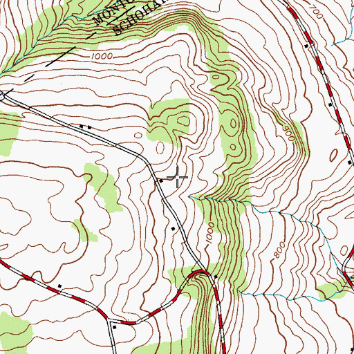 Topographic Map of George Landis Arboretum, NY