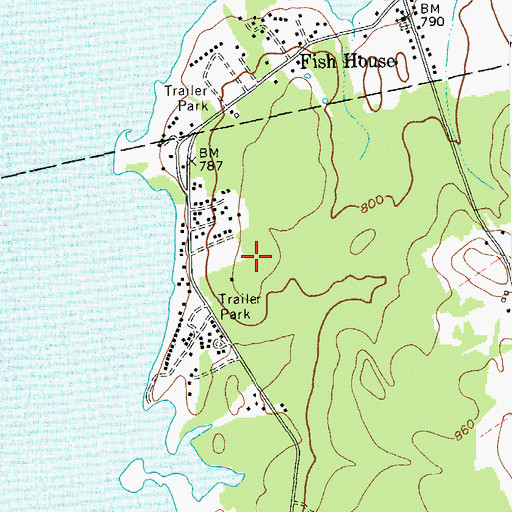 Topographic Map of Birch Haven Campground, NY
