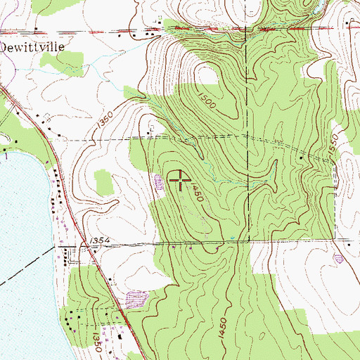 Topographic Map of Chautauqua Heights Camping Resort, NY