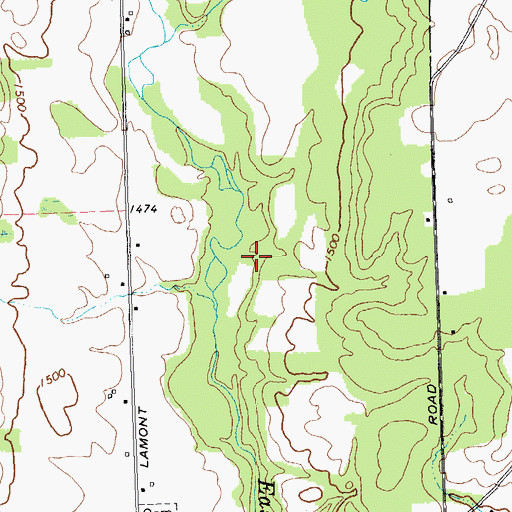 Topographic Map of Four Winds Recreation Resort, NY