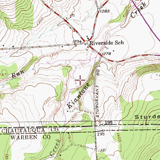 Topographic Map of Hidden Valley Camping Area, NY