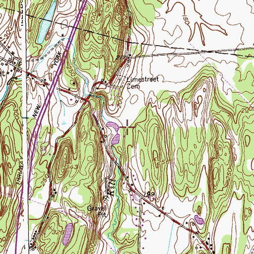 Topographic Map of Juniper Woods Campground, NY