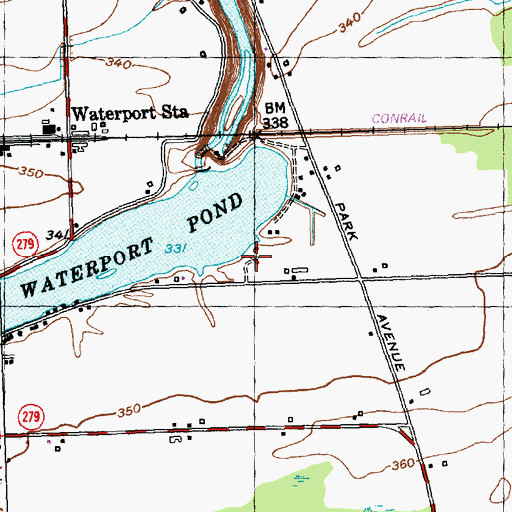 Topographic Map of Red Breeze Campsite, NY
