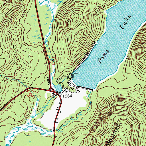 Topographic Map of Southern Adirondack Pines Campground and Cabins, NY