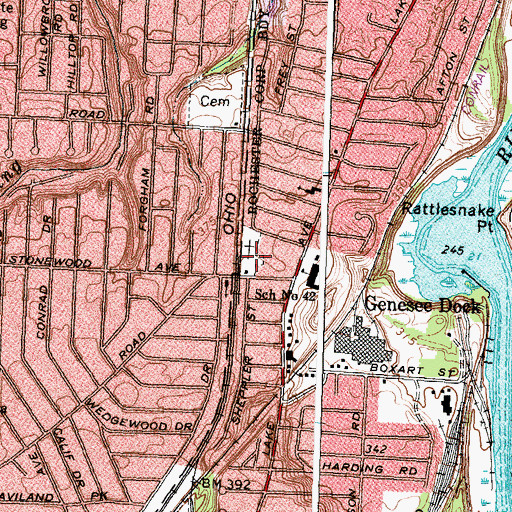 Topographic Map of Waad Hakolel Cemetery, NY