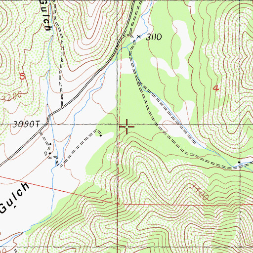 Topographic Map of Horseshoe Gulch, CA