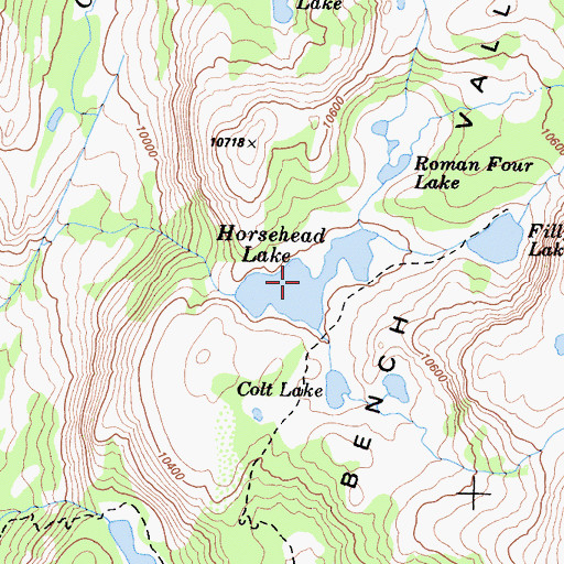 Topographic Map of Horseshoe Lake, CA